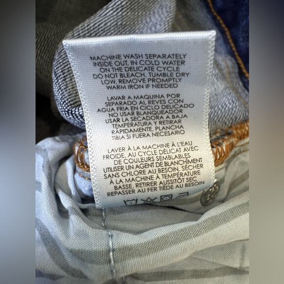 Cabi Almost Famous Slim Boyfriend Star Print Jeans Frayed Hem Size 2 #3937 - Picture 8 of 11